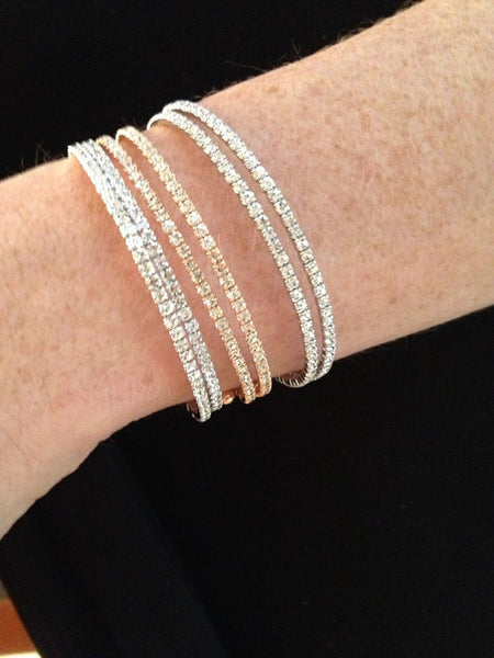 Double Pave Wrap - Onyx and Blush
 - 2