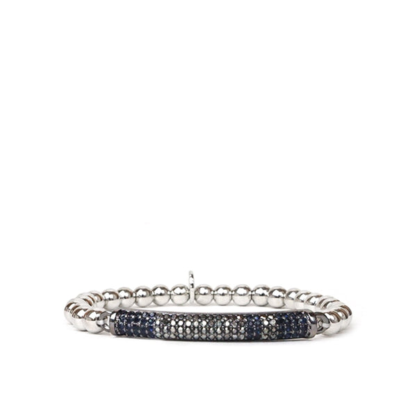 Pave Bar Beaded Bracelet