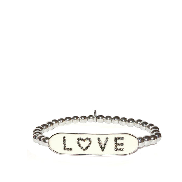 Enamel Love Stretch Bracelet