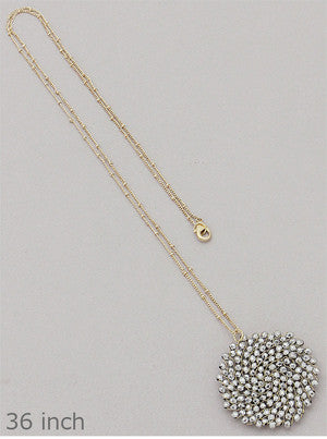 Beaded Round Pendants - Onyx and Blush
 - 1