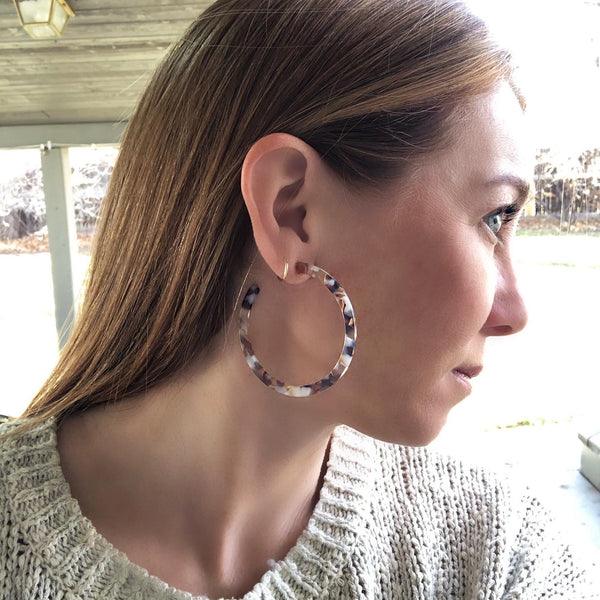 Resin Tortoiseshell Hoops
