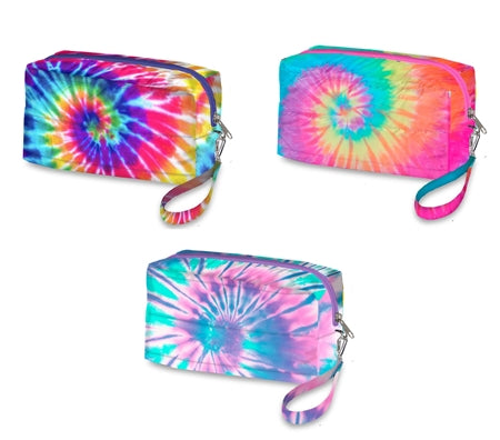 Tie Dye Puffer Cosmetics Bag (various)