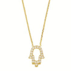 Open Pave Hamsa - Onyx and Blush
 - 2