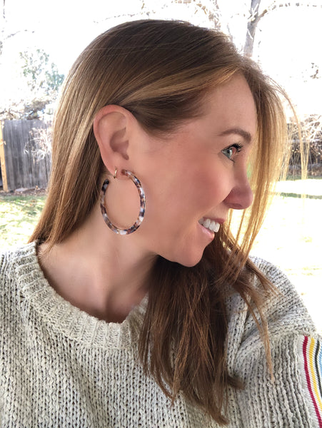 Resin Tortoiseshell Hoops