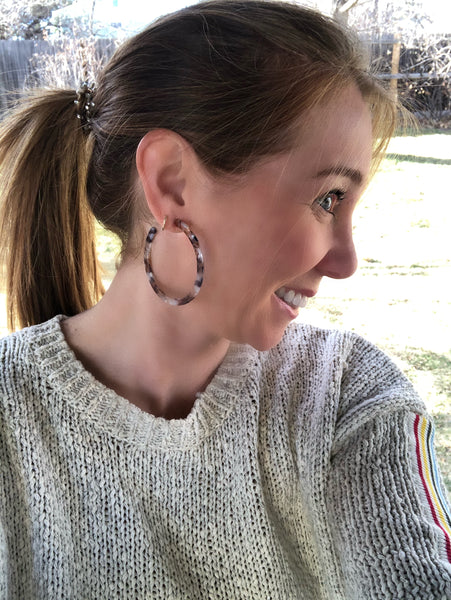 Resin Tortoiseshell Hoops
