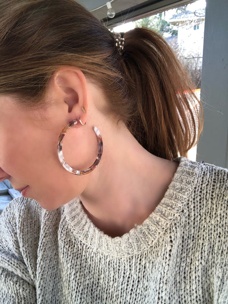 Resin Tortoiseshell Hoops
