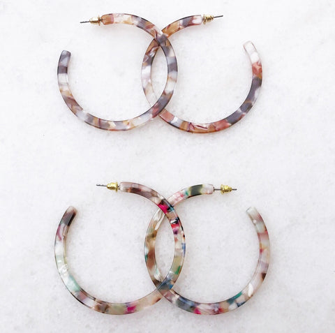 Resin Tortoiseshell Hoops