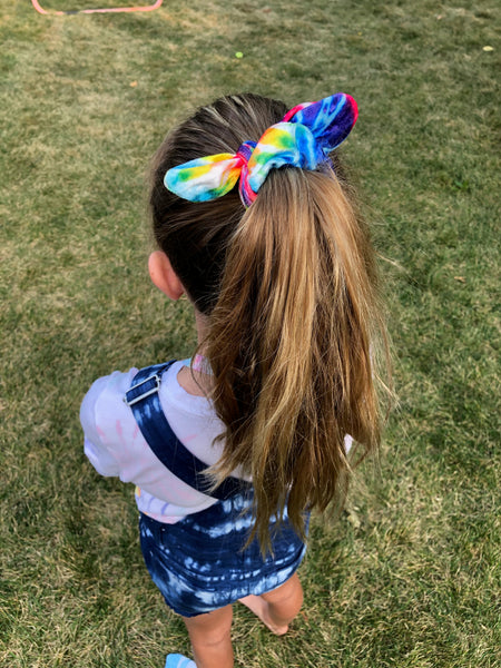 Tie Dye Velvet Knot Scrunchies (various)