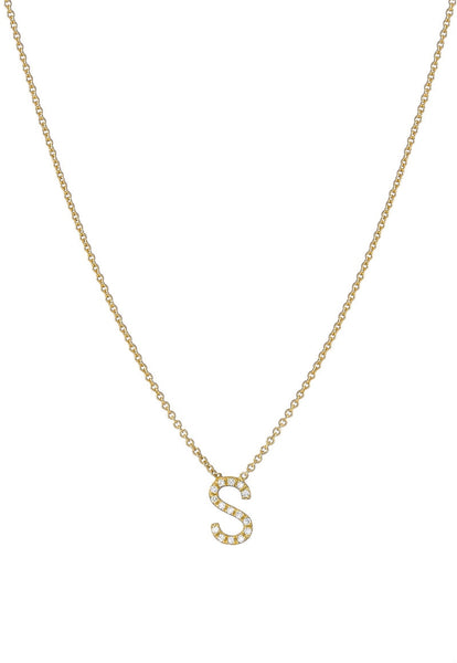 Diamond Initial Pendant Necklace