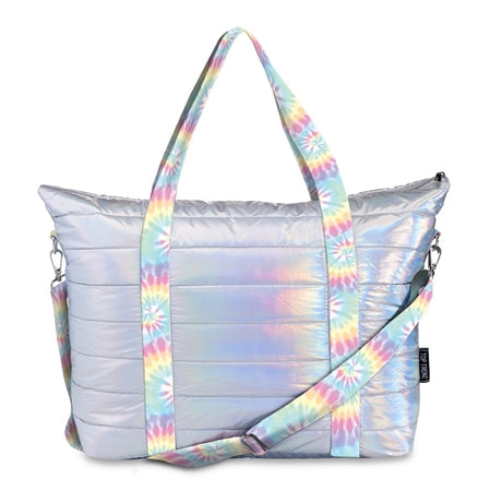 Metallic Puffer Tote