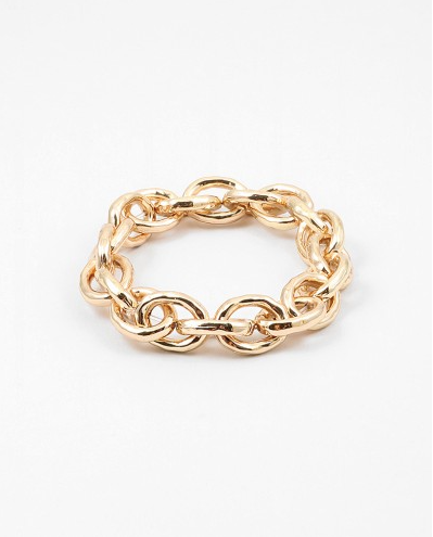 Hammered Chain Link Stretch Bracelet