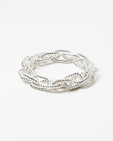 Shiny Cable Chain Link Stretch Bracelet