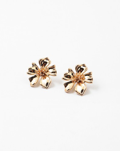 Gold Flower Studs