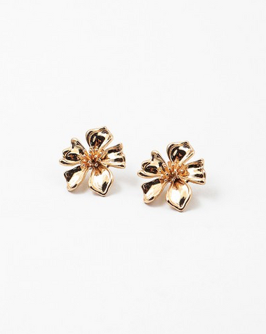 Gold Flower Studs