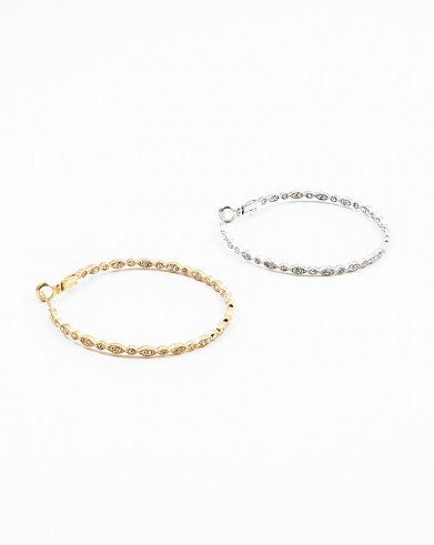 Braided Pave In/Out Hoops