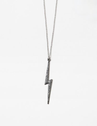 Pave Lightning Bolt Necklace