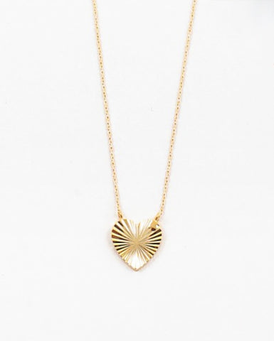 Faceted Dainty Gold Heart