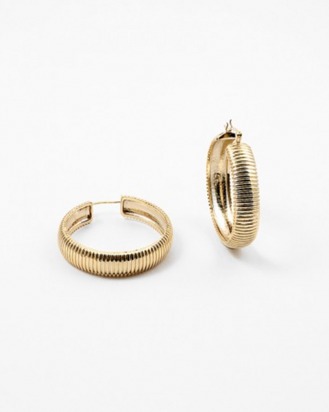 Chunky Ridged Hoops