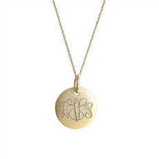 Antiqued Small Disc - Onyx and Blush
