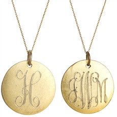 Antiqued Medium Disc - Onyx and Blush
