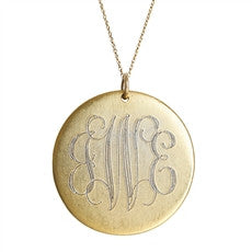 Antiqued Large Disc - Onyx and Blush
 - 1