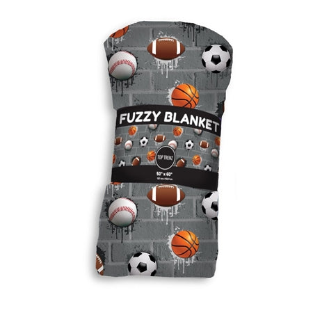 Sports City Fuzzy Throw Blanket