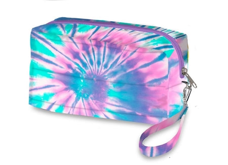 Tie Dye Puffer Cosmetics Bag (various)