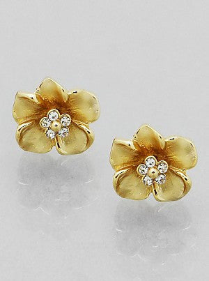 Fleur Studs - Onyx and Blush
 - 1