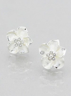 Fleur Studs - Onyx and Blush
 - 2