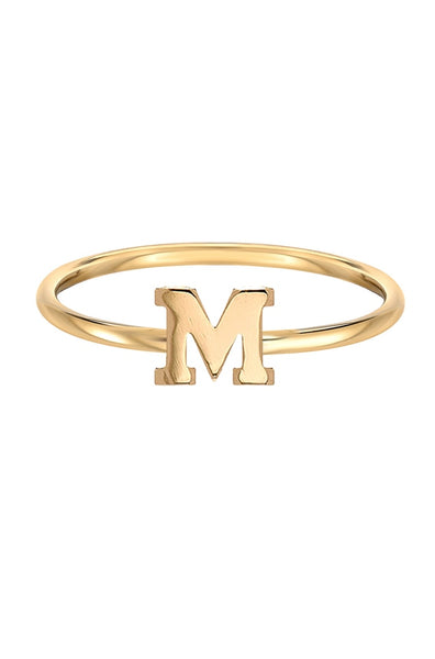 14K Gold Initial Ring